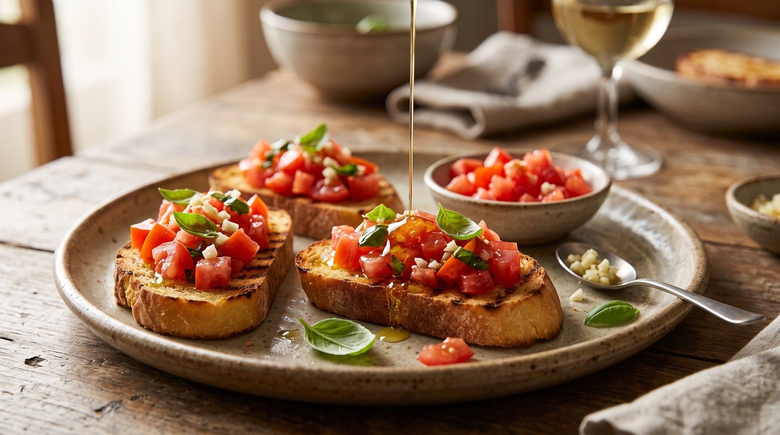 assembling tomato bruschetta on … 2k 20260917175221
