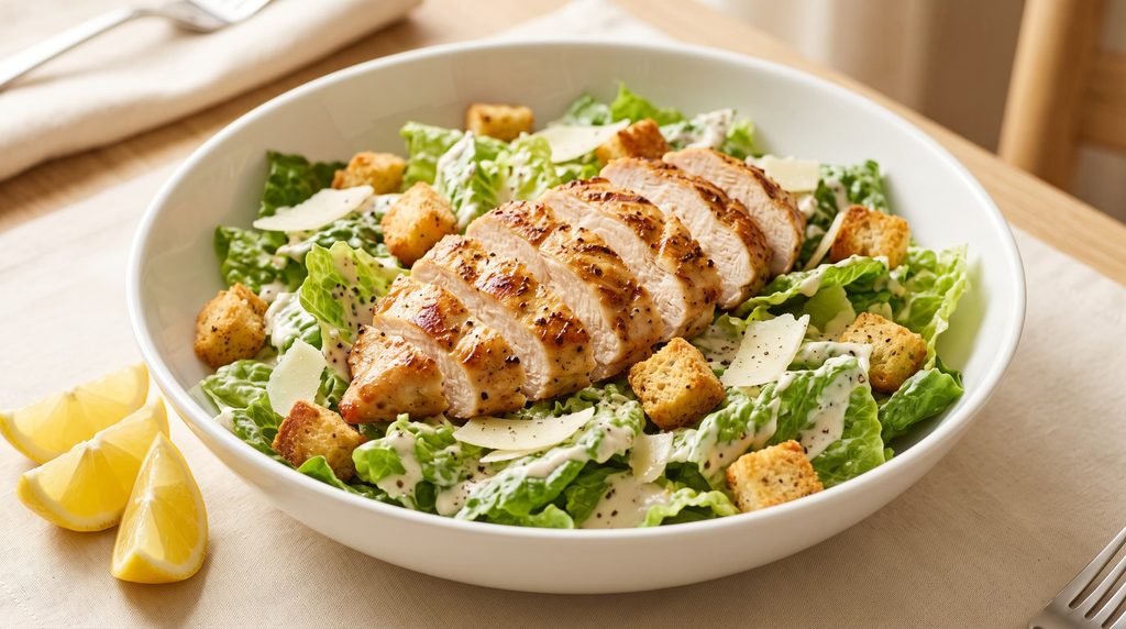 Classic Chicken Caesar Salad chicken caesar salad served bowl 2k 20260918033728
