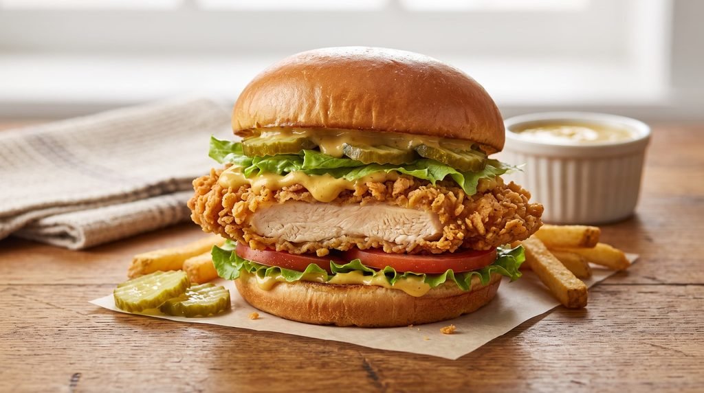 crispy chicken sandwich on table 2k 20260918033934